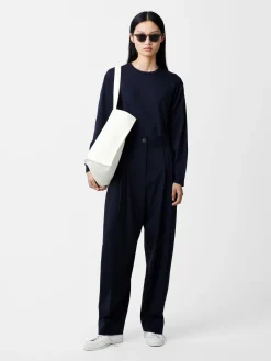 Discount Studio Nicholson Acuna Tropical Wool Pant Darkest Navy