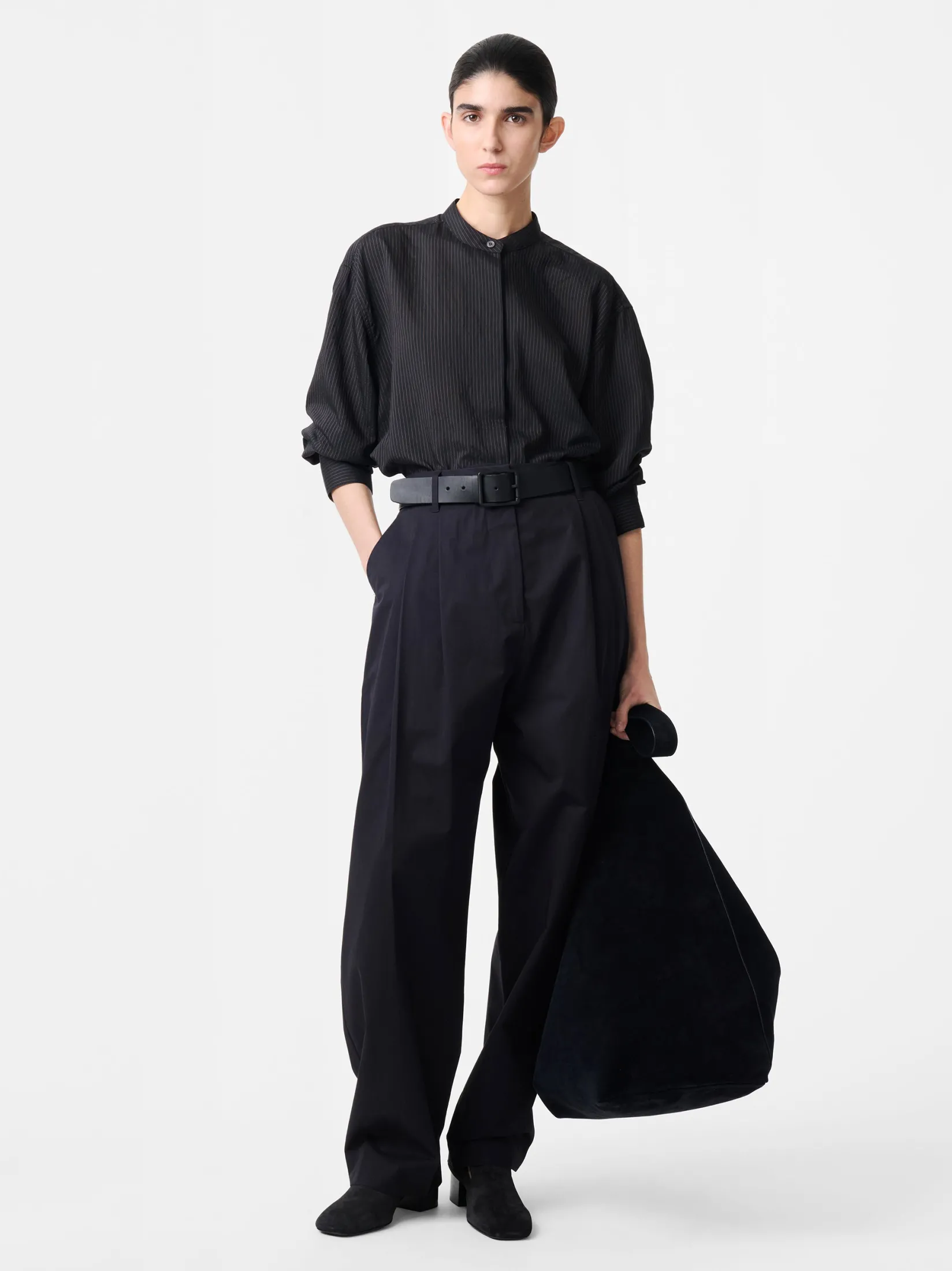 Online Studio Nicholson Acuna Workwear Cotton Pant Darkest Navy