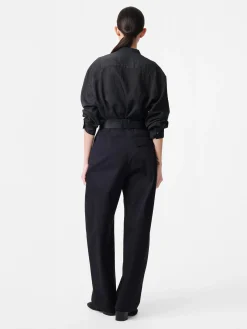 Online Studio Nicholson Acuna Workwear Cotton Pant Darkest Navy