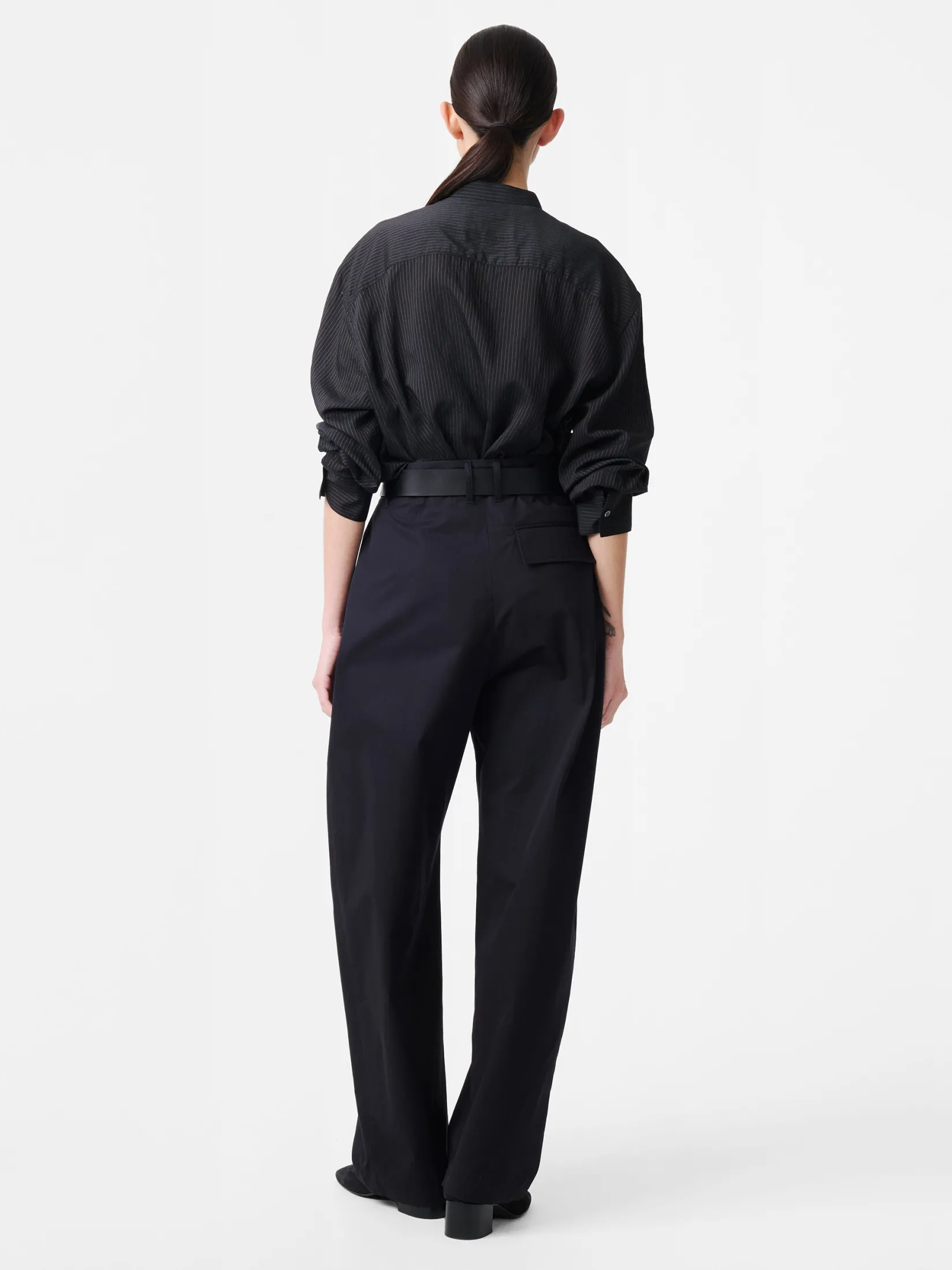Online Studio Nicholson Acuna Workwear Cotton Pant Darkest Navy