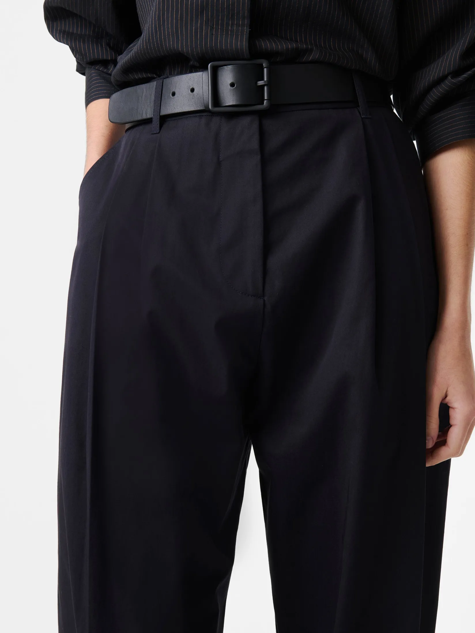 Online Studio Nicholson Acuna Workwear Cotton Pant Darkest Navy