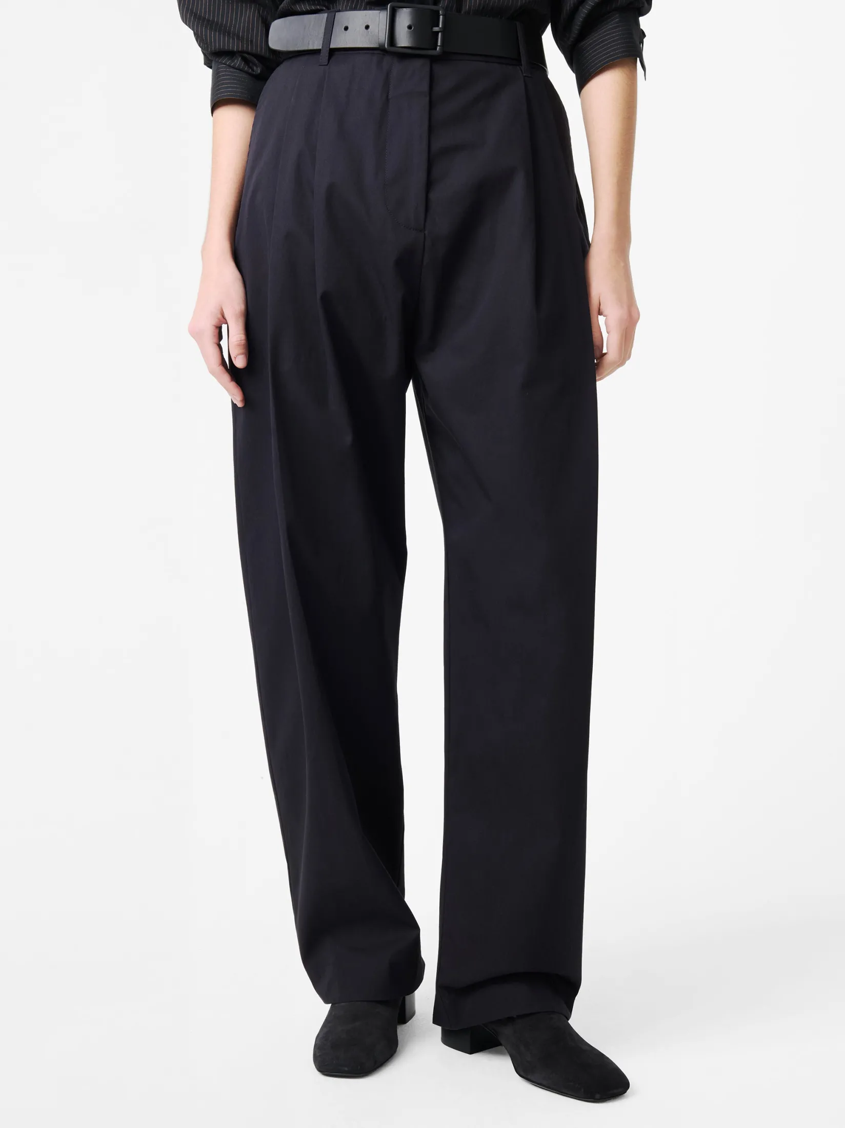 Online Studio Nicholson Acuna Workwear Cotton Pant Darkest Navy