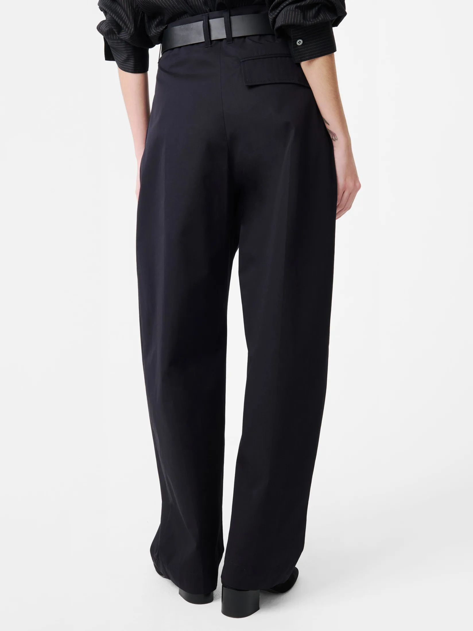 Online Studio Nicholson Acuna Workwear Cotton Pant Darkest Navy
