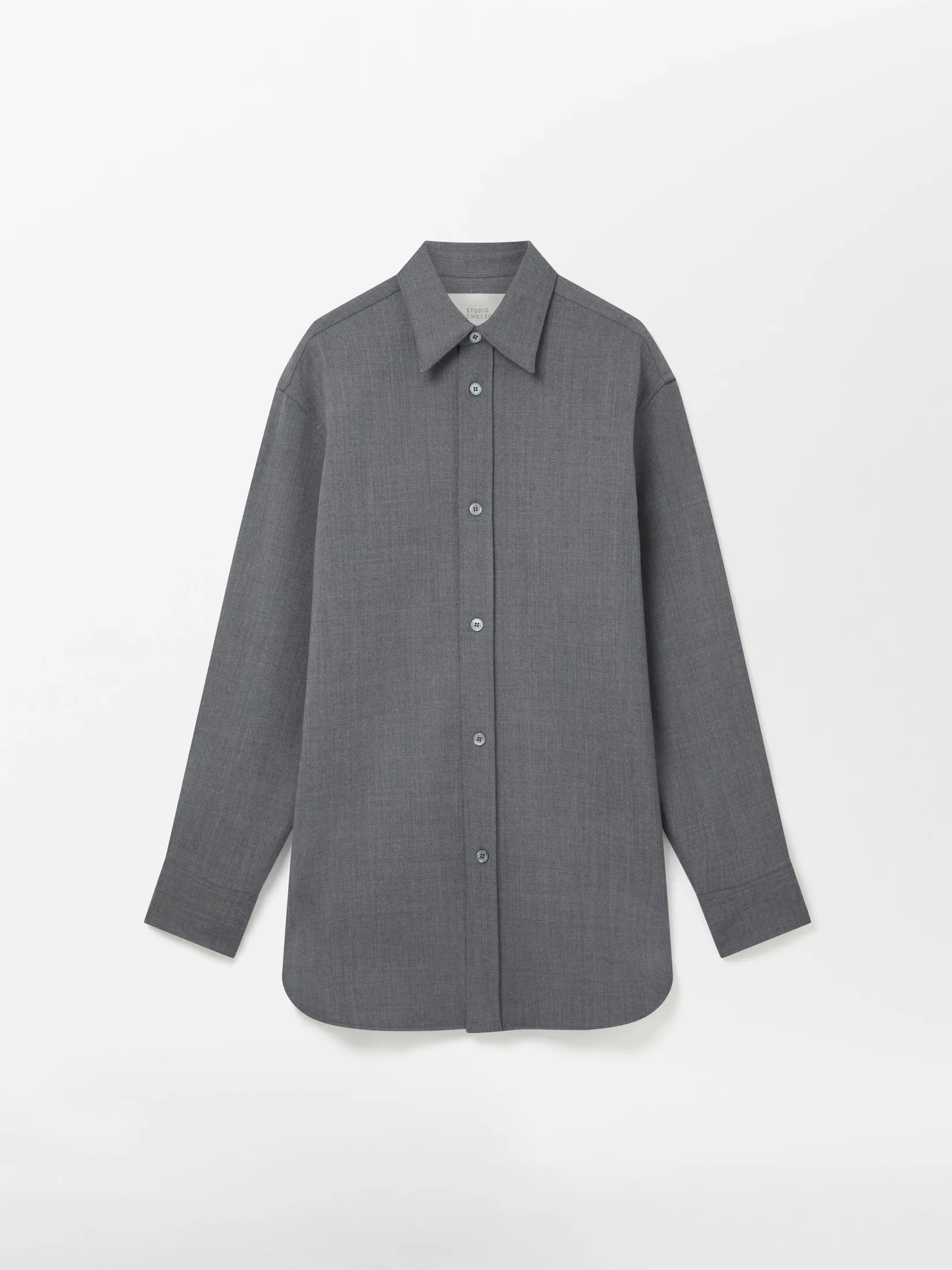 Best Studio Nicholson Akako Shirt Grey Marl