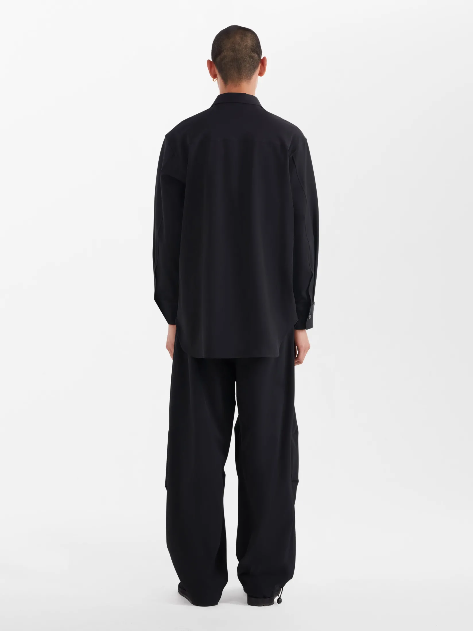 Best Studio Nicholson Akako Viscose Shirt Black