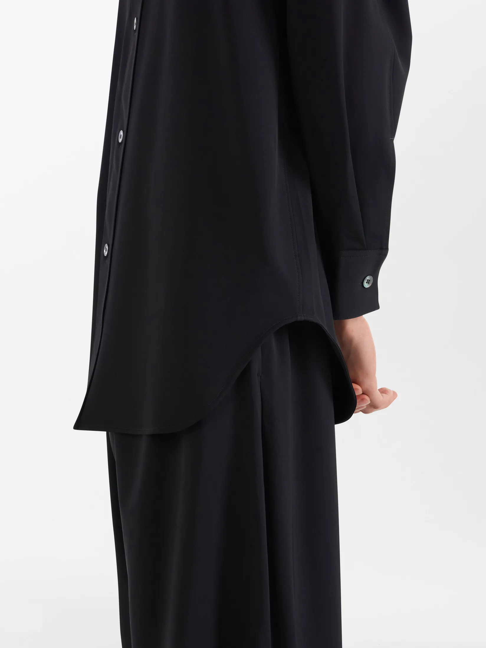 Best Studio Nicholson Akako Viscose Shirt Black
