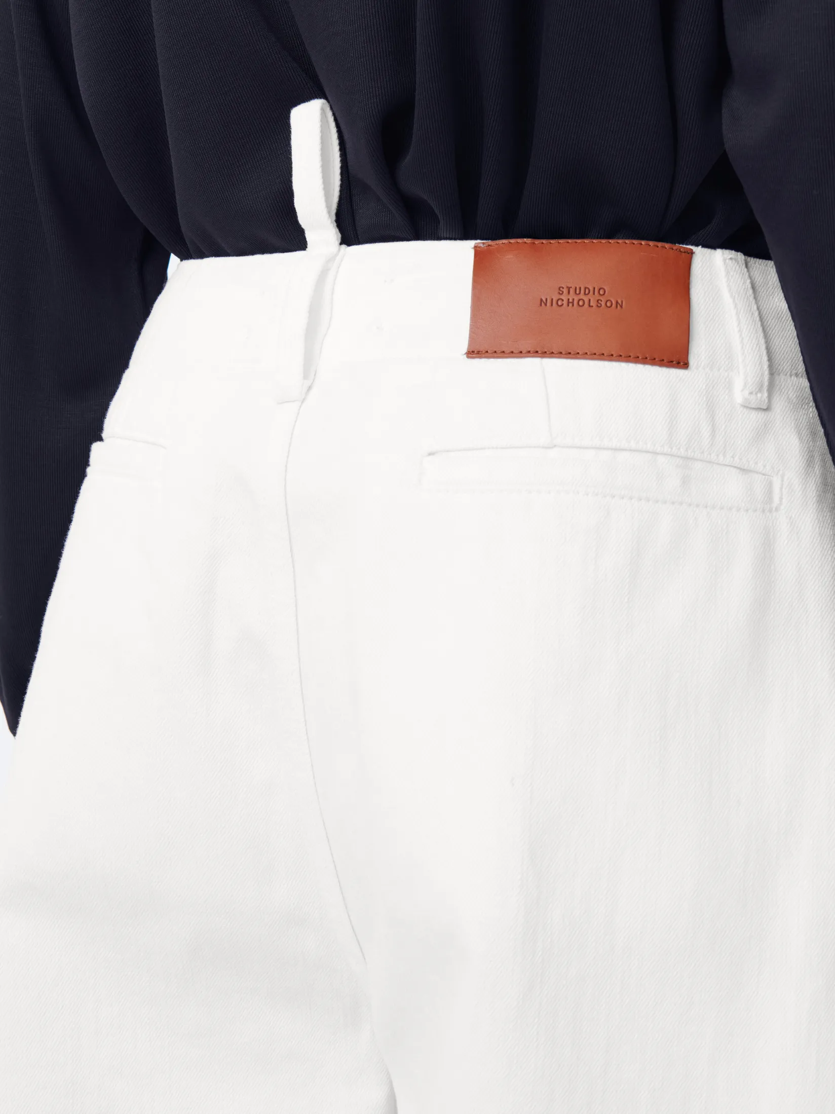 Outlet Studio Nicholson Akerman Denim Pant Parchment