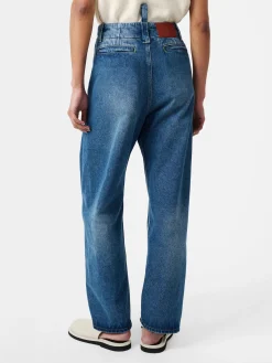 Online Studio Nicholson Akerman Denim Pant Worn Wash Indigo