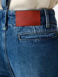 Online Studio Nicholson Akerman Denim Pant Worn Wash Indigo