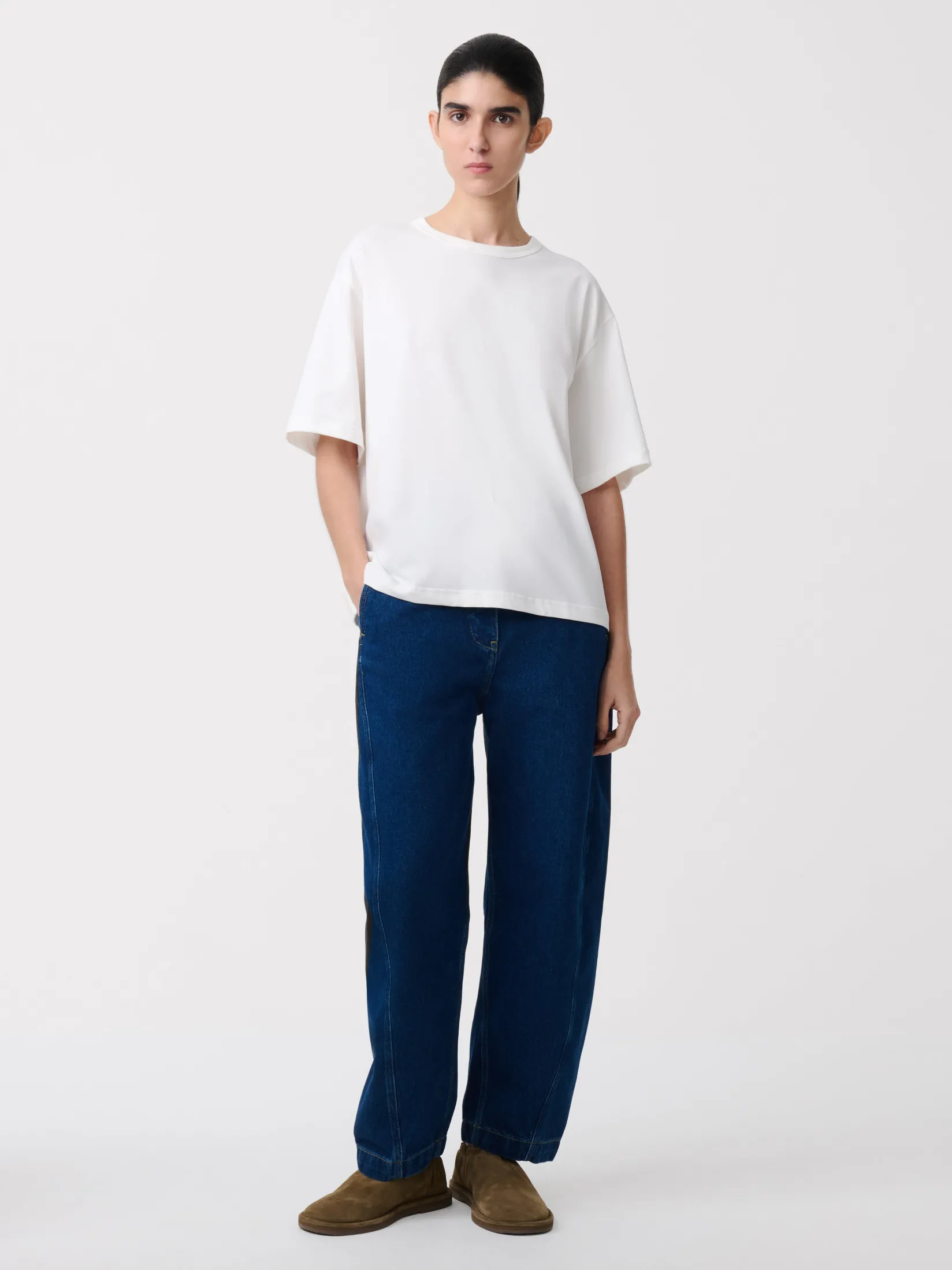 Clearance Studio Nicholson Akerman Washed Denim Pant Indigo
