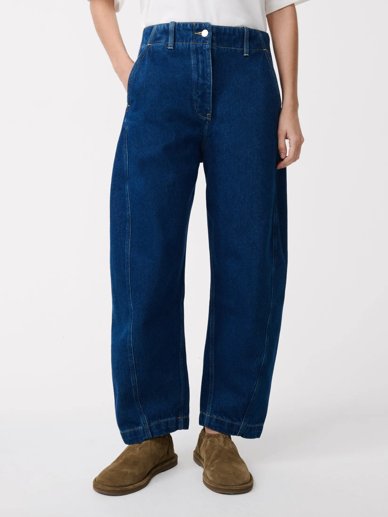 Clearance Studio Nicholson Akerman Washed Denim Pant Indigo
