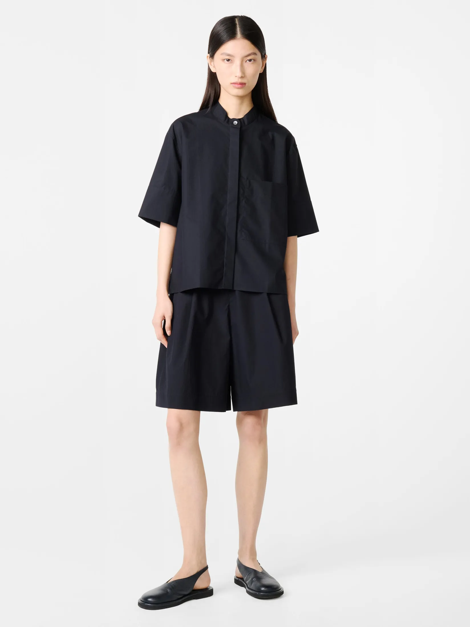 New Studio Nicholson Annick Shirt Darkest Navy
