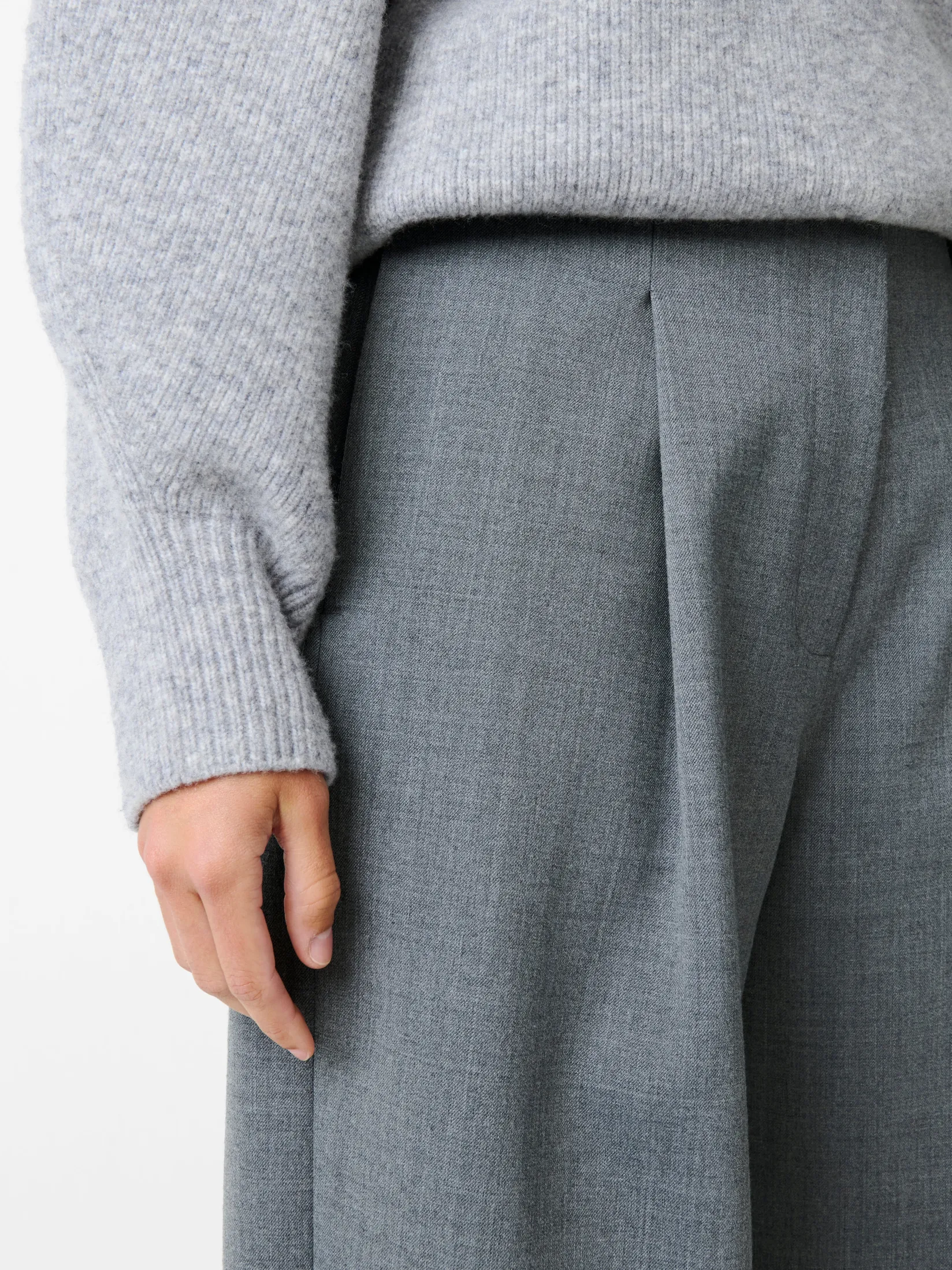 Online Studio Nicholson Ansell Viscose Pant Grey Marl