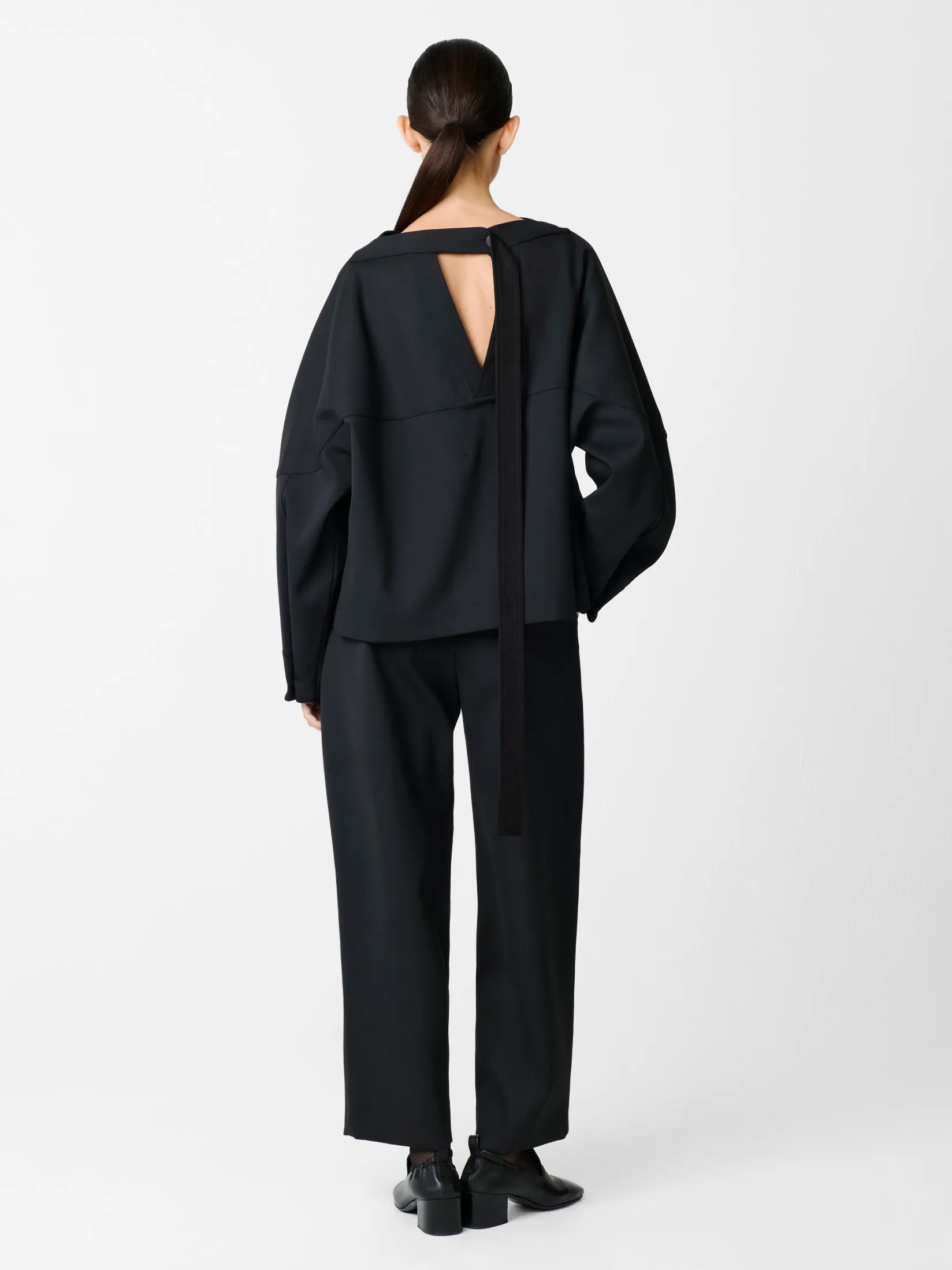 Sale Studio Nicholson Ansell Viscose Pant Black