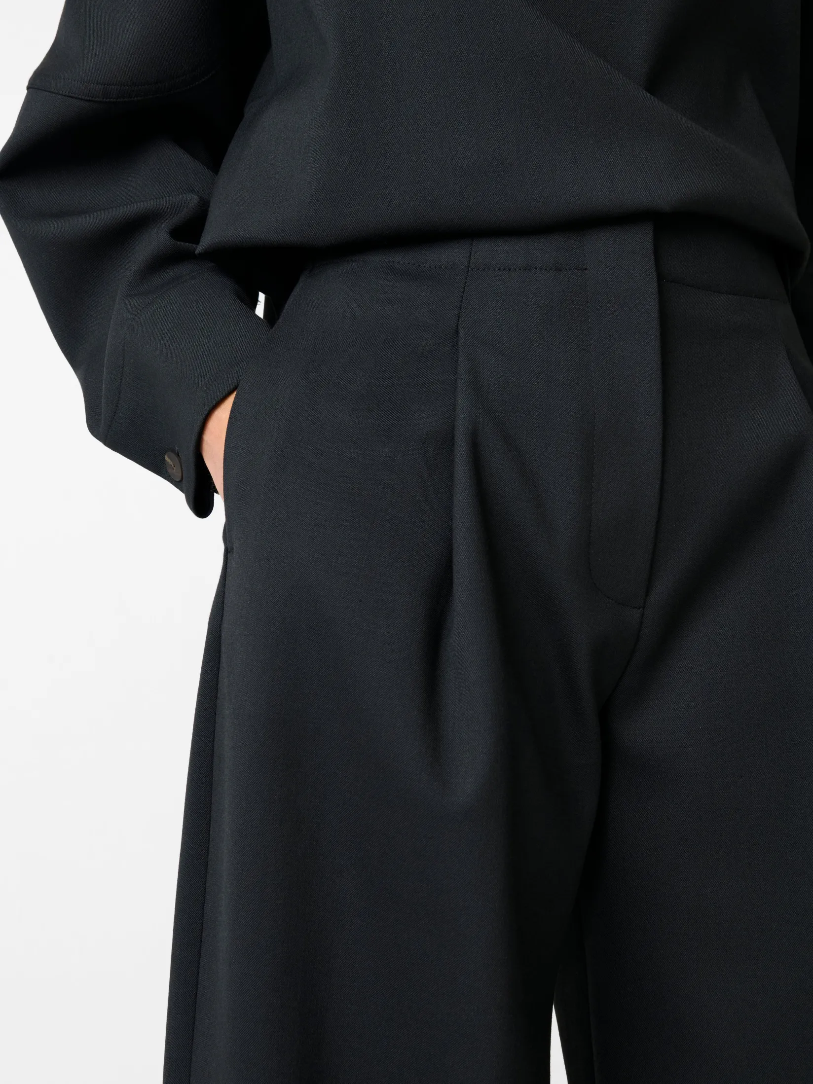 Sale Studio Nicholson Ansell Viscose Pant Black