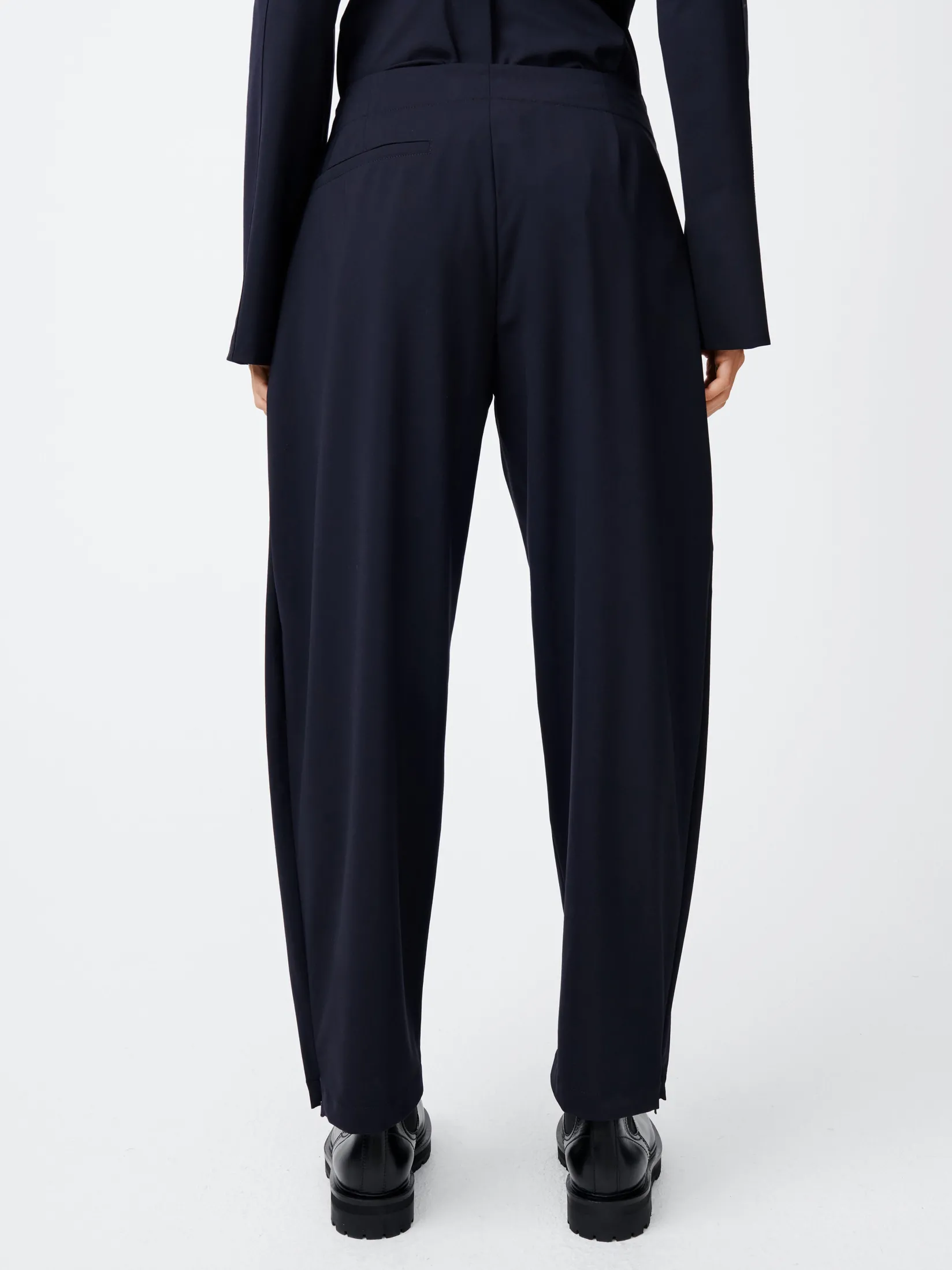Outlet Studio Nicholson Awe Tropical Wool Pant Darkest Navy