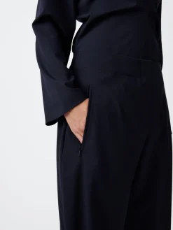 Outlet Studio Nicholson Awe Tropical Wool Pant Darkest Navy