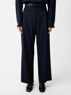 New Studio Nicholson Baier Tropical Wool Pant Darkest Navy