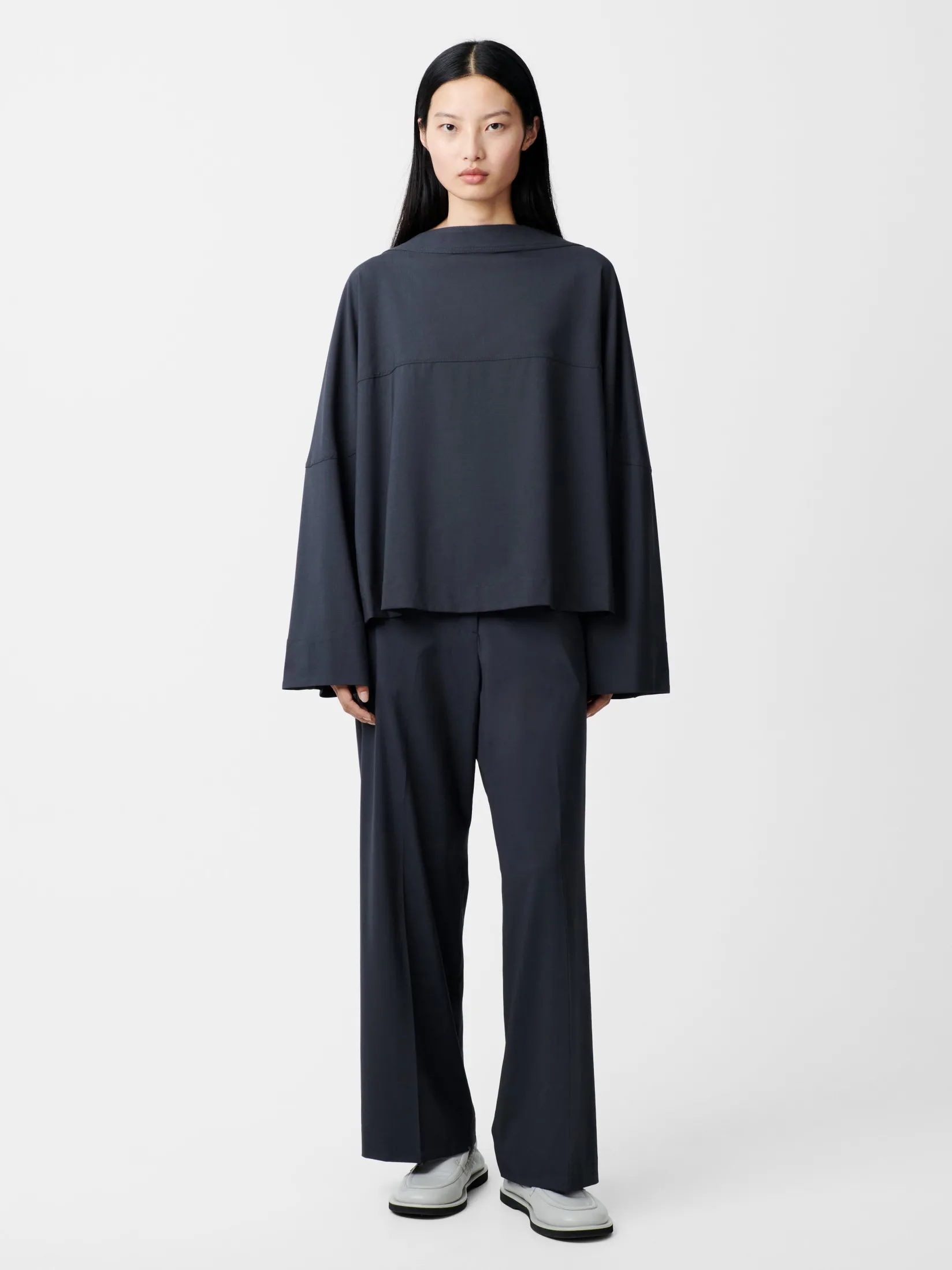 Outlet Studio Nicholson Baier Tropical Wool Pant Seal Blue