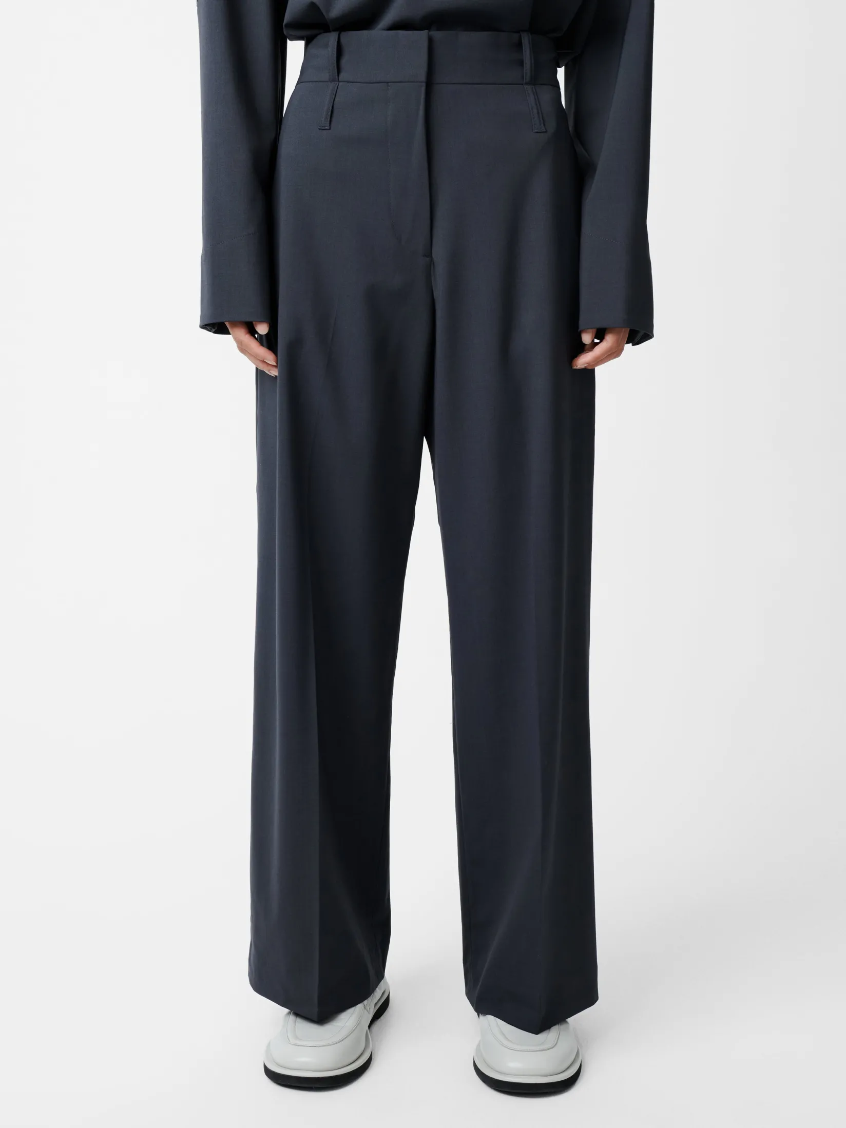 Outlet Studio Nicholson Baier Tropical Wool Pant Seal Blue