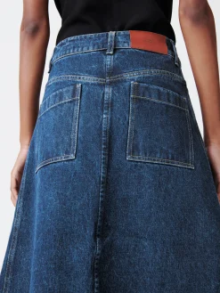 Online Studio Nicholson Baringo Denim Skirt Indigo Wash