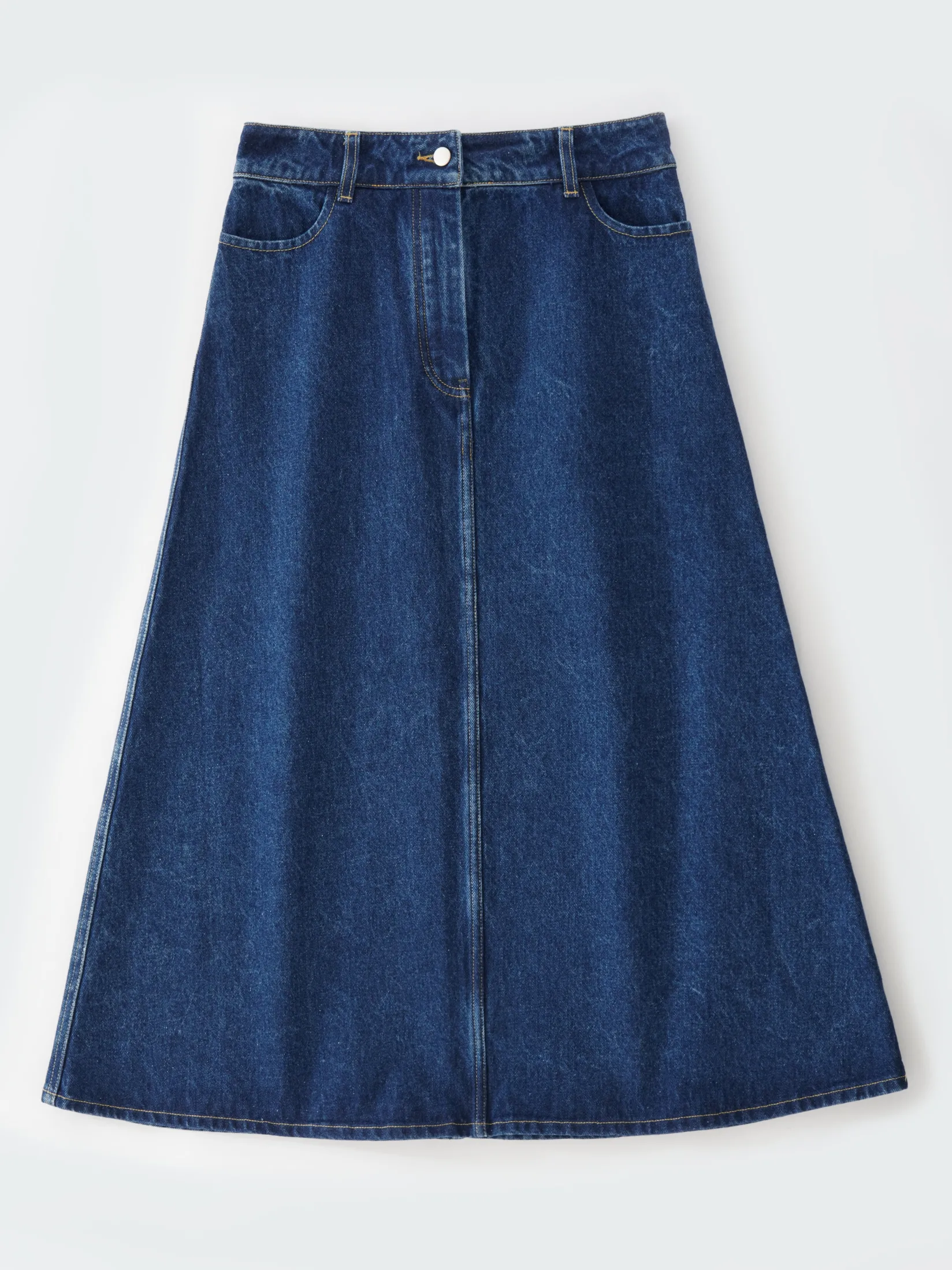 Online Studio Nicholson Baringo Denim Skirt Indigo Wash