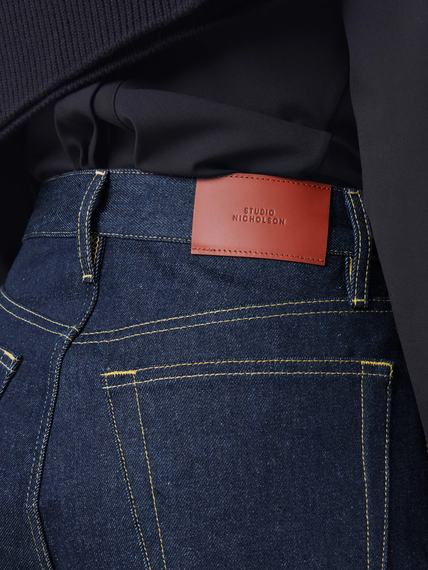 Discount Studio Nicholson Bode Denim Short Raw Indigo