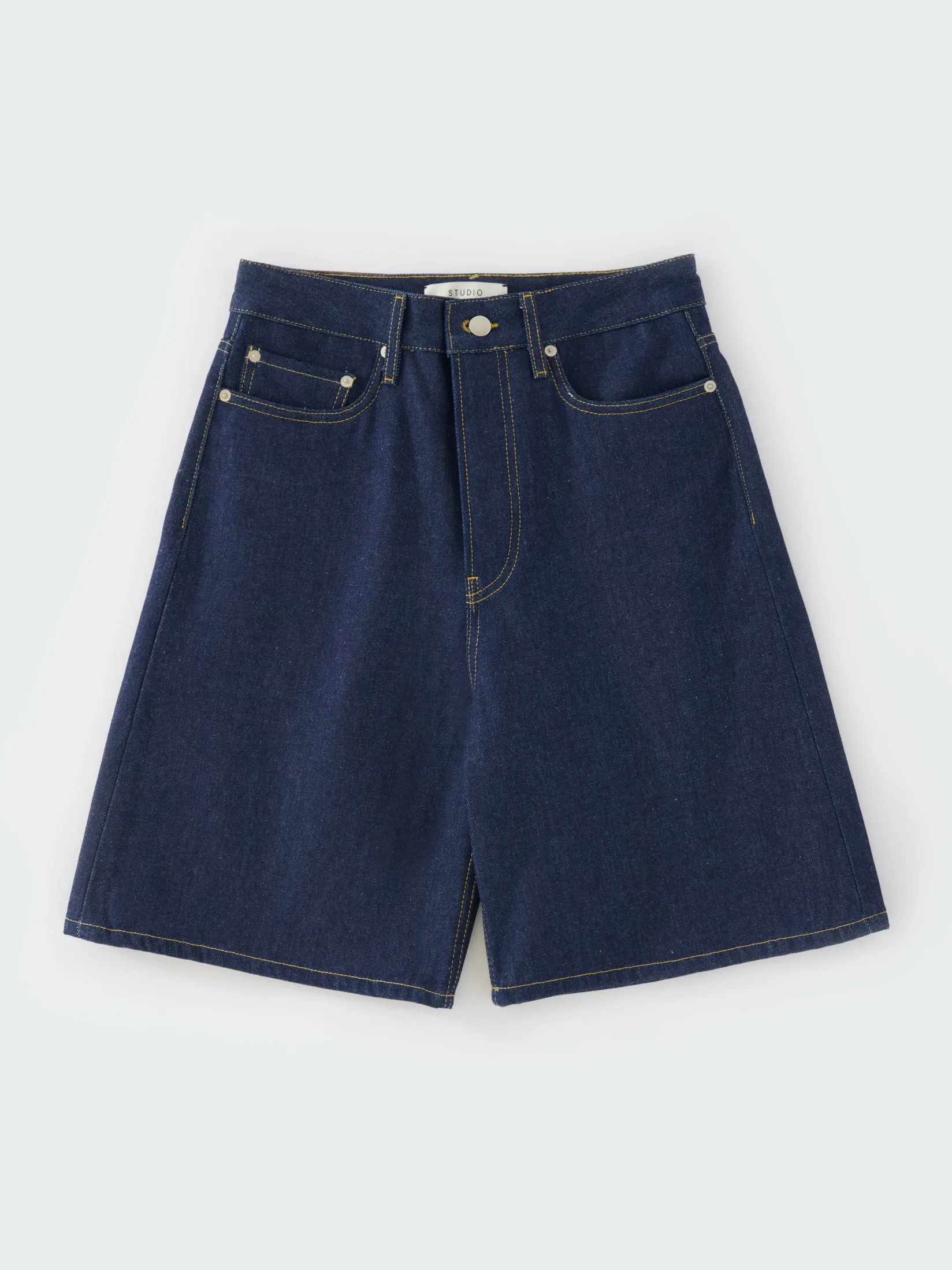 Discount Studio Nicholson Bode Denim Short Raw Indigo