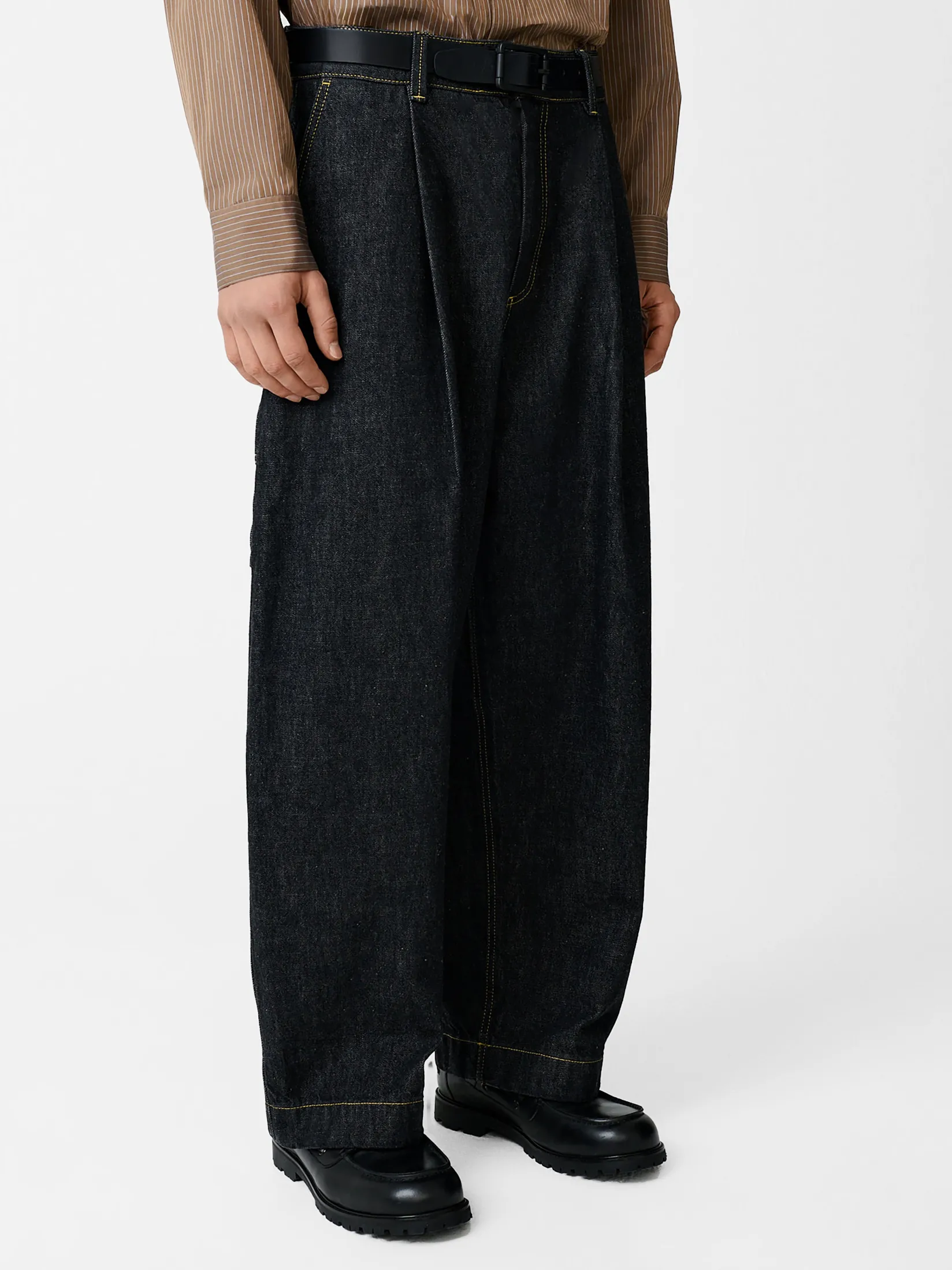 Sale Studio Nicholson Bridges Italian Denim Pant Black