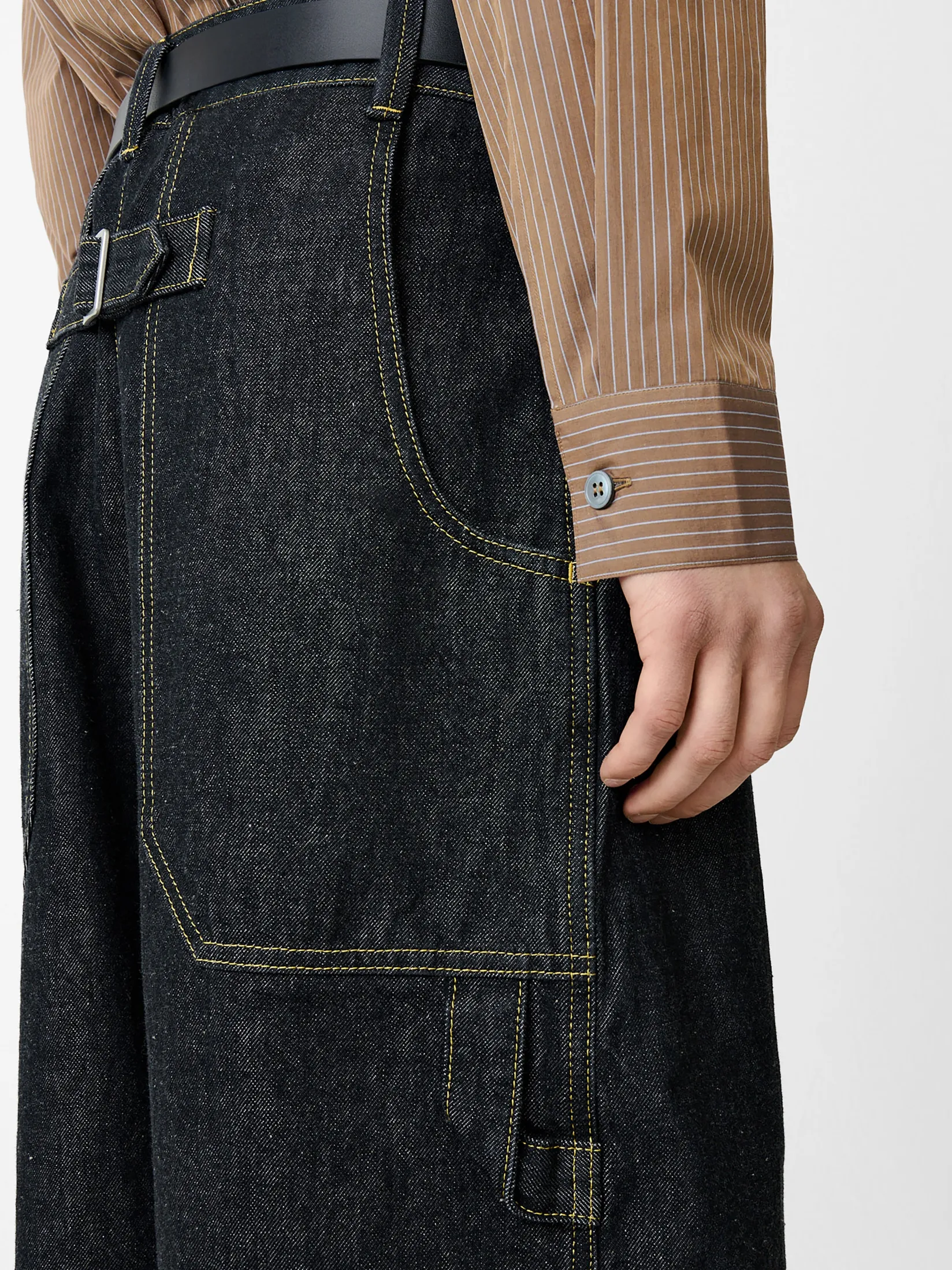 Sale Studio Nicholson Bridges Italian Denim Pant Black