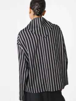 Fashion Studio Nicholson Bute Stripe Top Darkest Navy Stripe