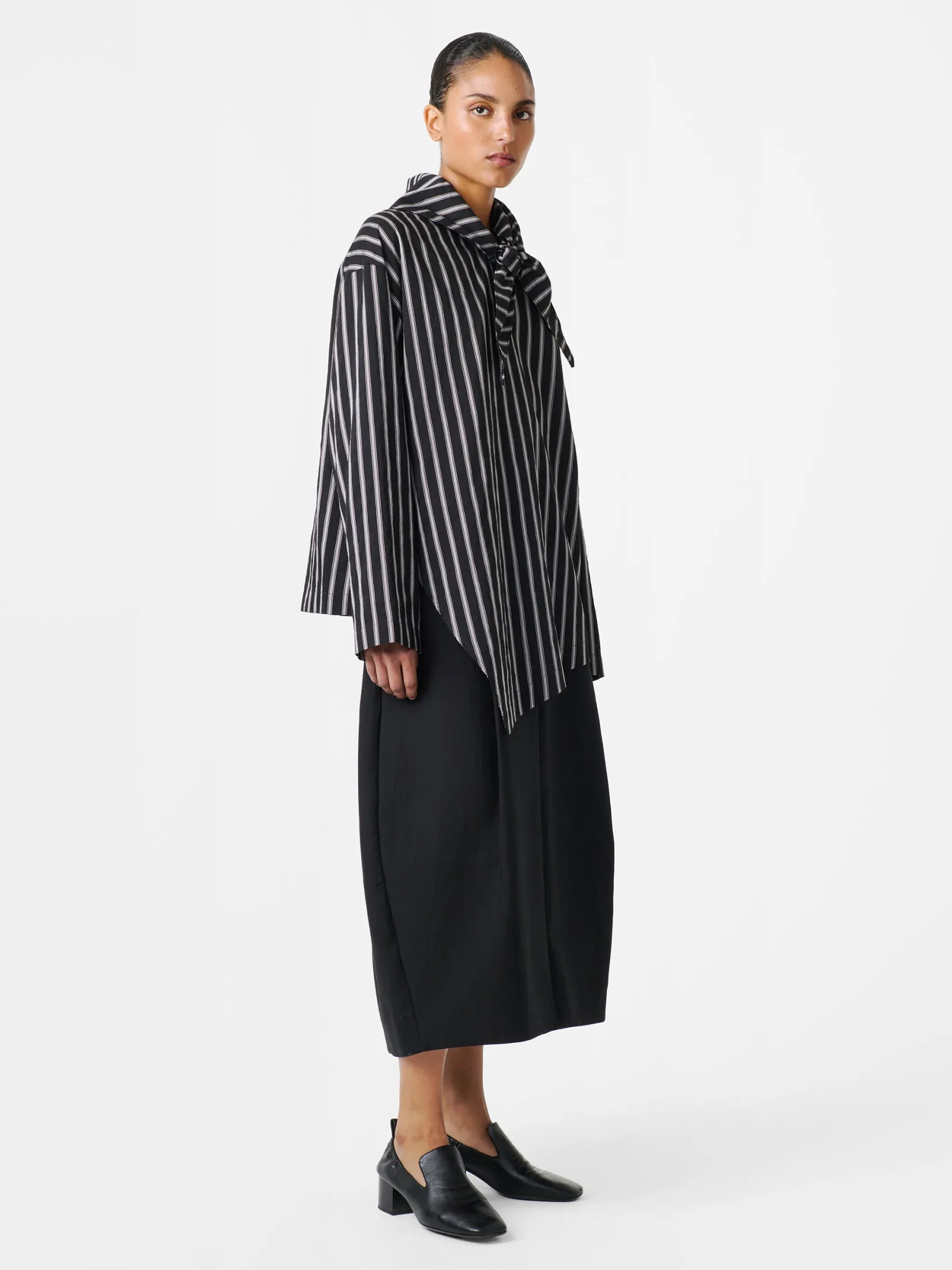 Fashion Studio Nicholson Bute Stripe Top Darkest Navy Stripe