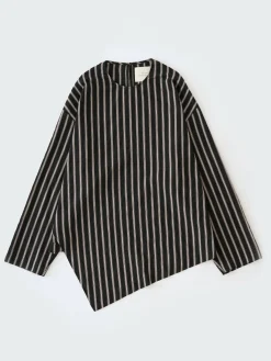 Fashion Studio Nicholson Bute Stripe Top Darkest Navy Stripe