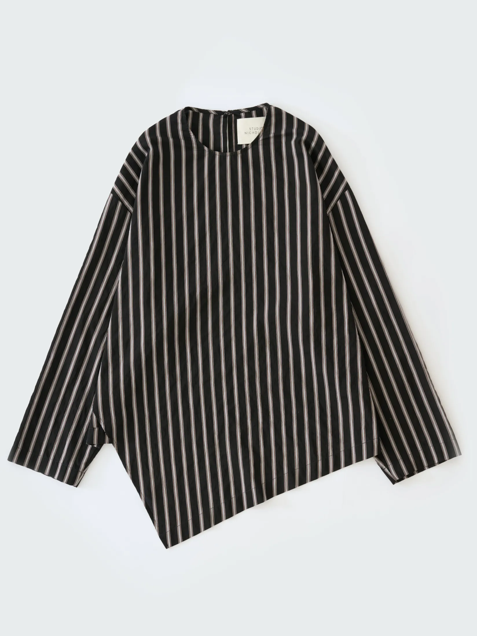 Fashion Studio Nicholson Bute Stripe Top Darkest Navy Stripe