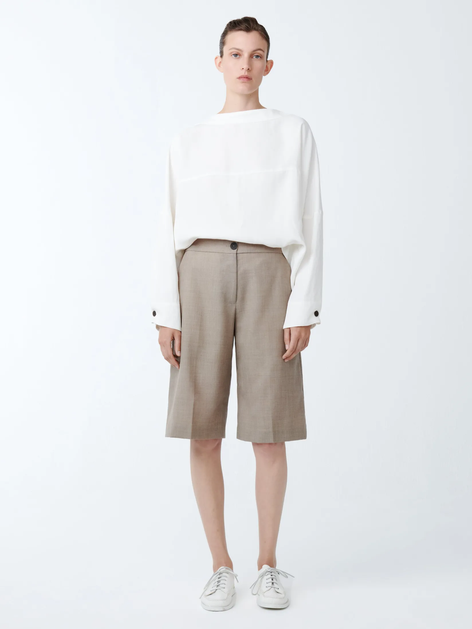 New Studio Nicholson Cabra Tropical Wool Short Straw Melange