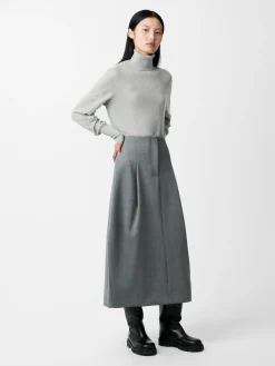 Outlet Studio Nicholson Carson Viscose Skirt Grey Marl