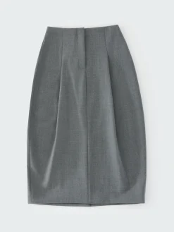 Outlet Studio Nicholson Carson Viscose Skirt Grey Marl