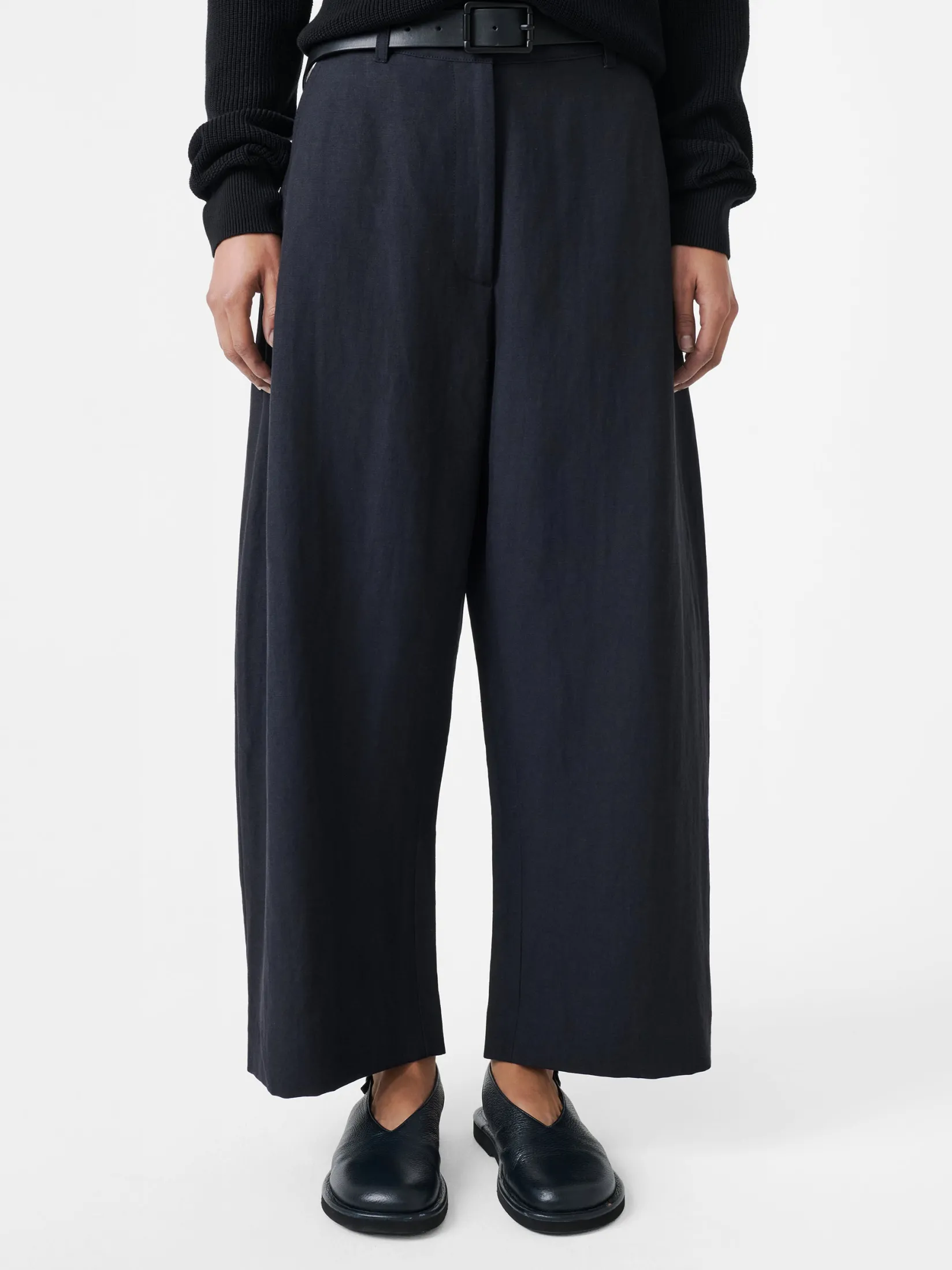 Outlet Studio Nicholson Chalco Linen Blend Pant Darkest Navy