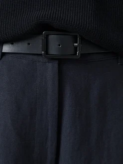 Outlet Studio Nicholson Chalco Linen Blend Pant Darkest Navy
