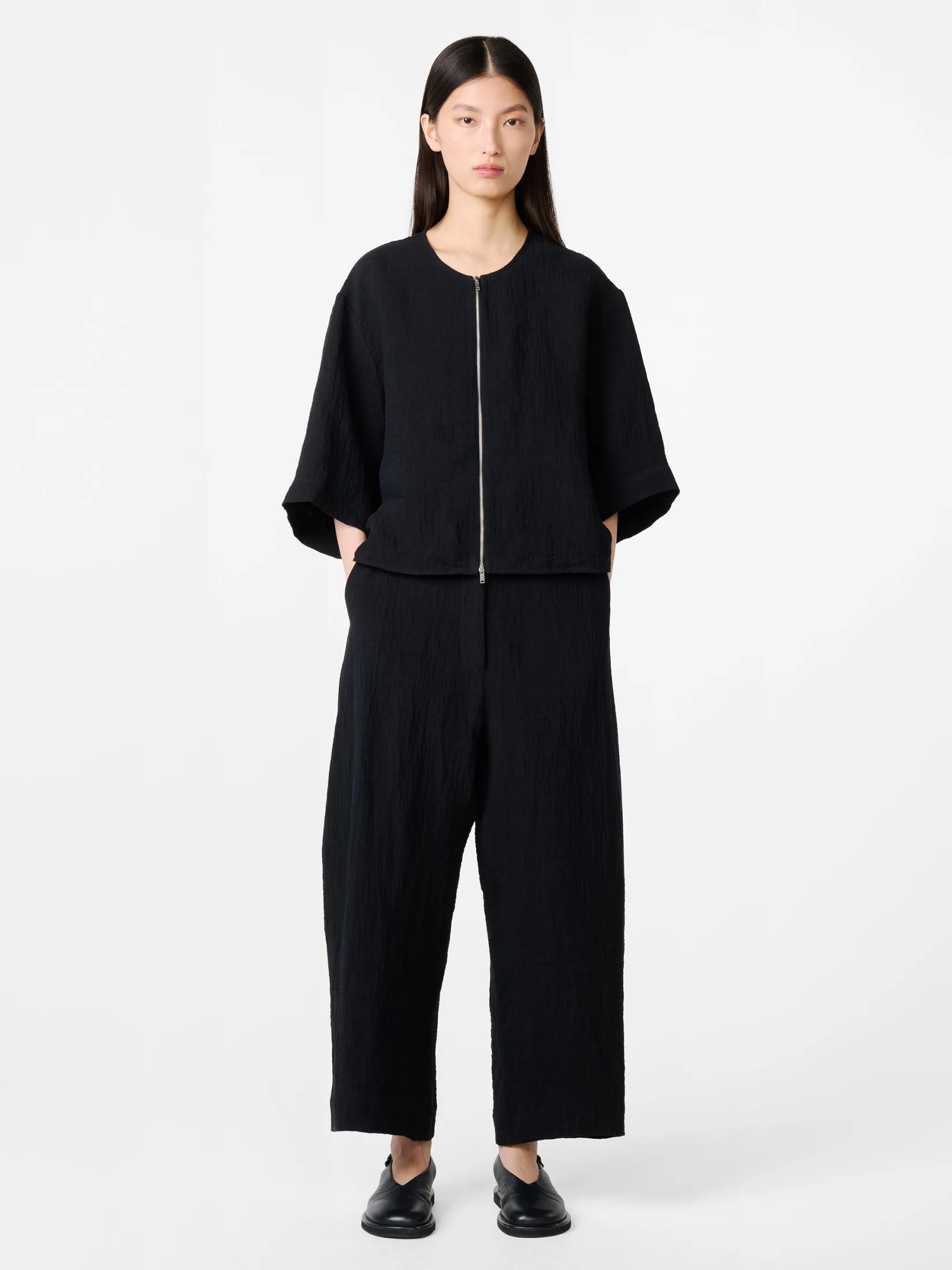 Hot Studio Nicholson Chalco Linen Pant Darkest Navy