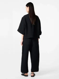 Hot Studio Nicholson Chalco Linen Pant Darkest Navy