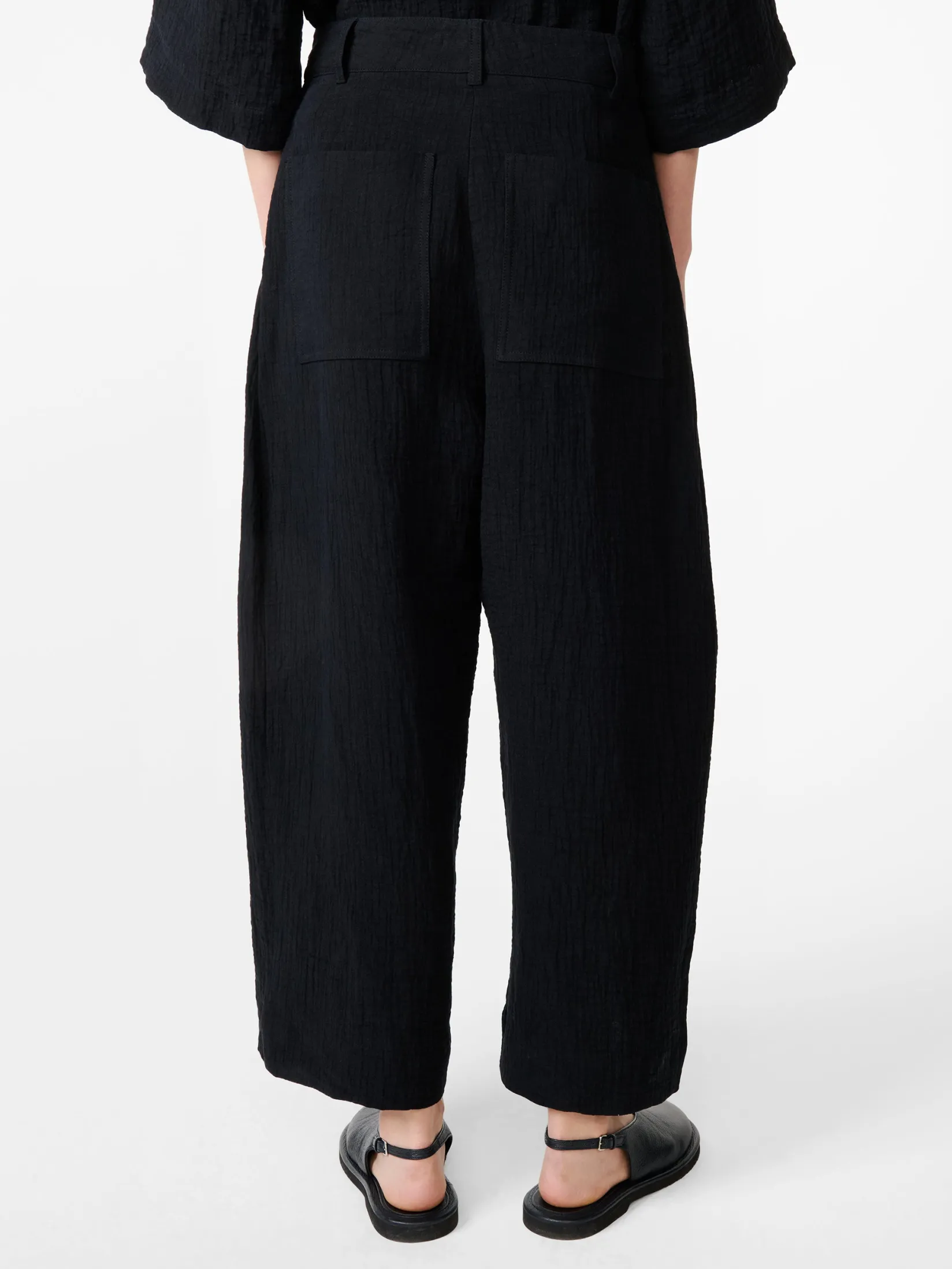 Hot Studio Nicholson Chalco Linen Pant Darkest Navy