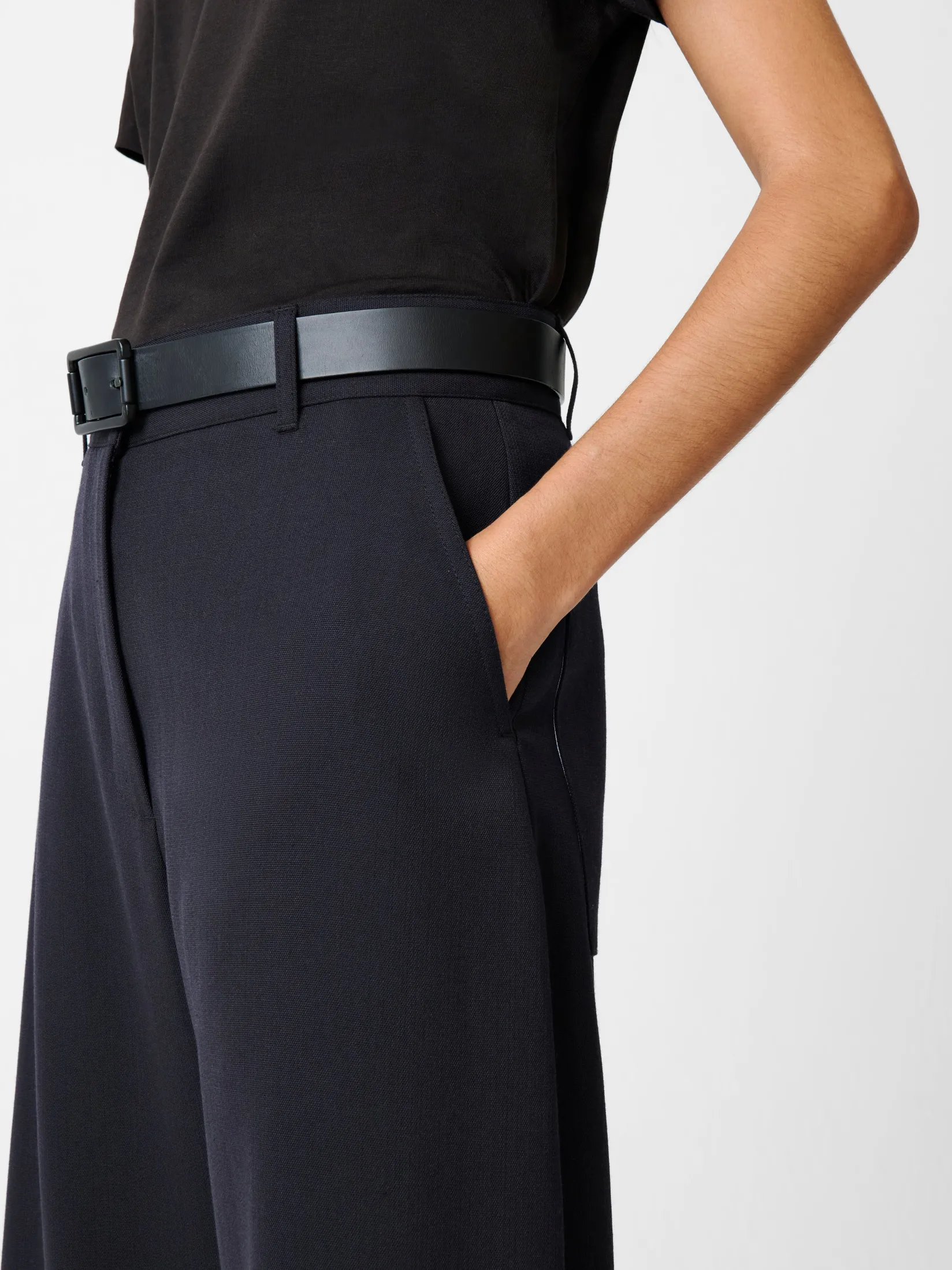 Hot Studio Nicholson Chalco Wool Pant Darkest Navy
