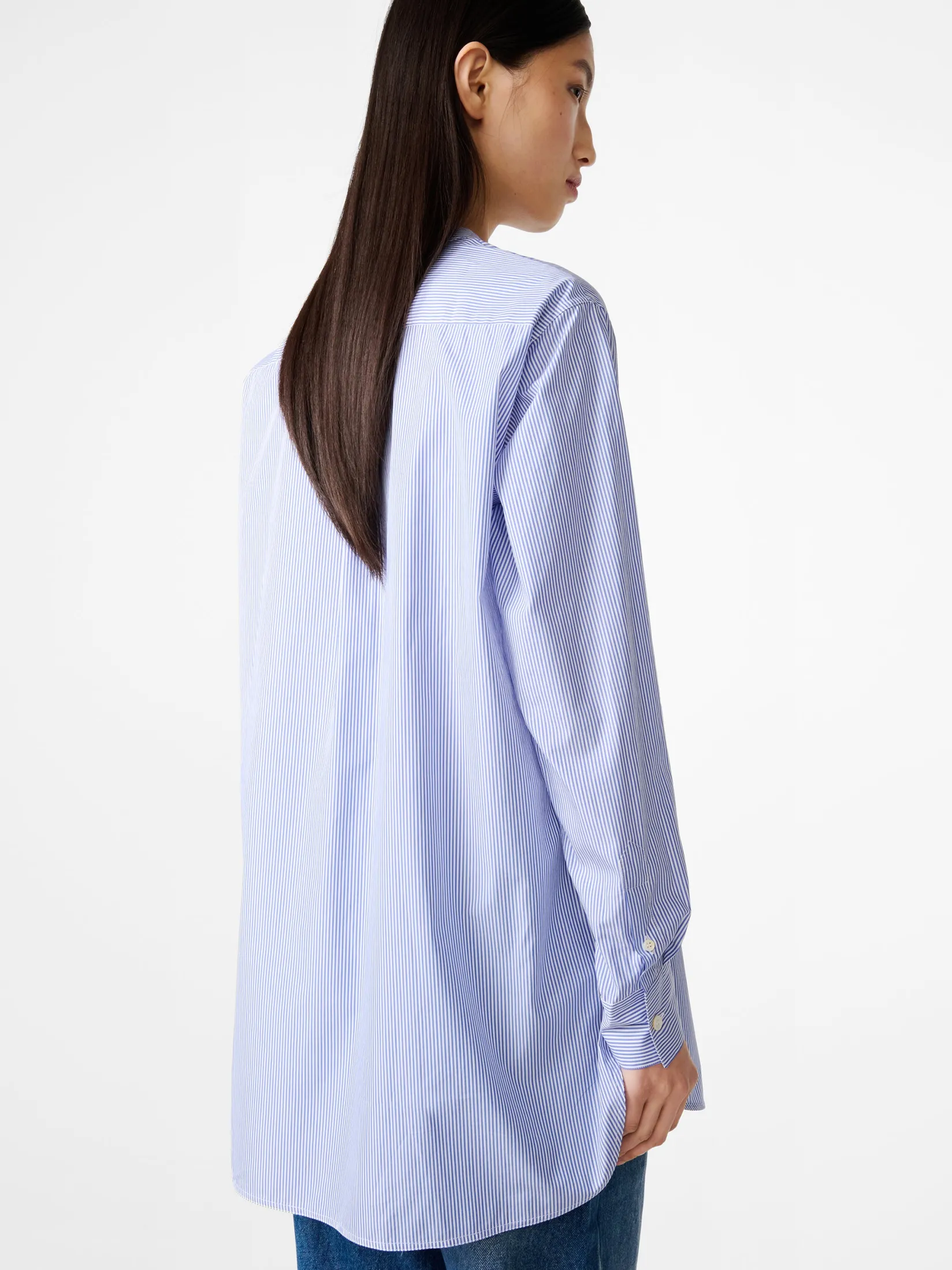 Clearance Studio Nicholson Cici Banker Stripe Shirt Blue / White