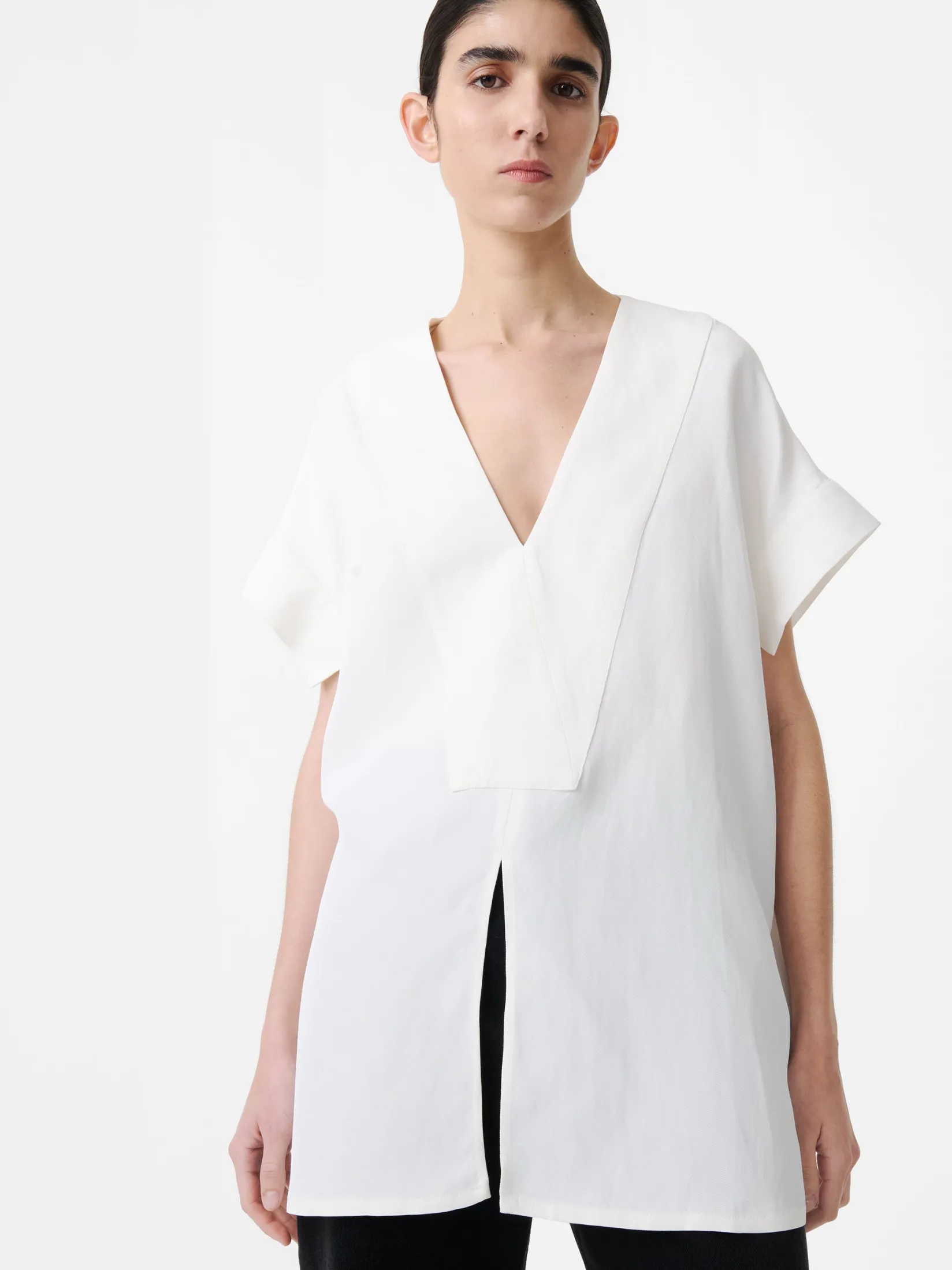 Clearance Studio Nicholson Circe Linen Top Parchment