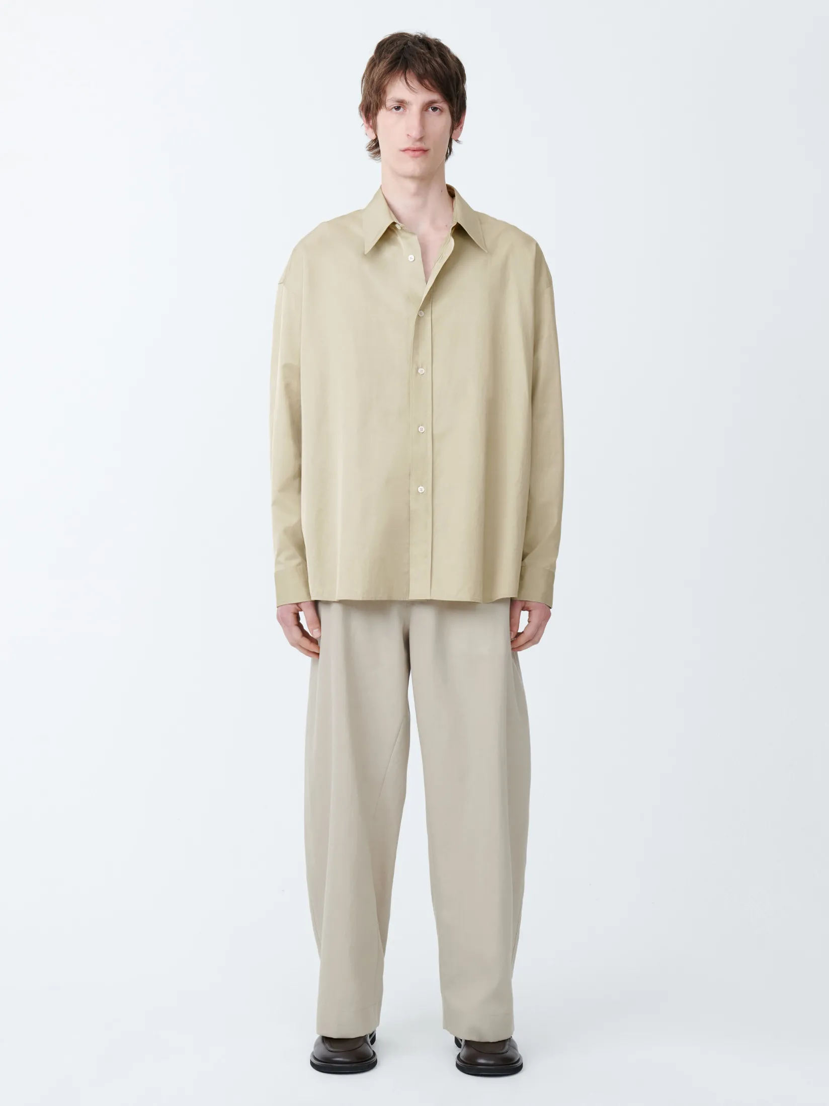 Outlet Studio Nicholson Cloud Shirt Dark Stone