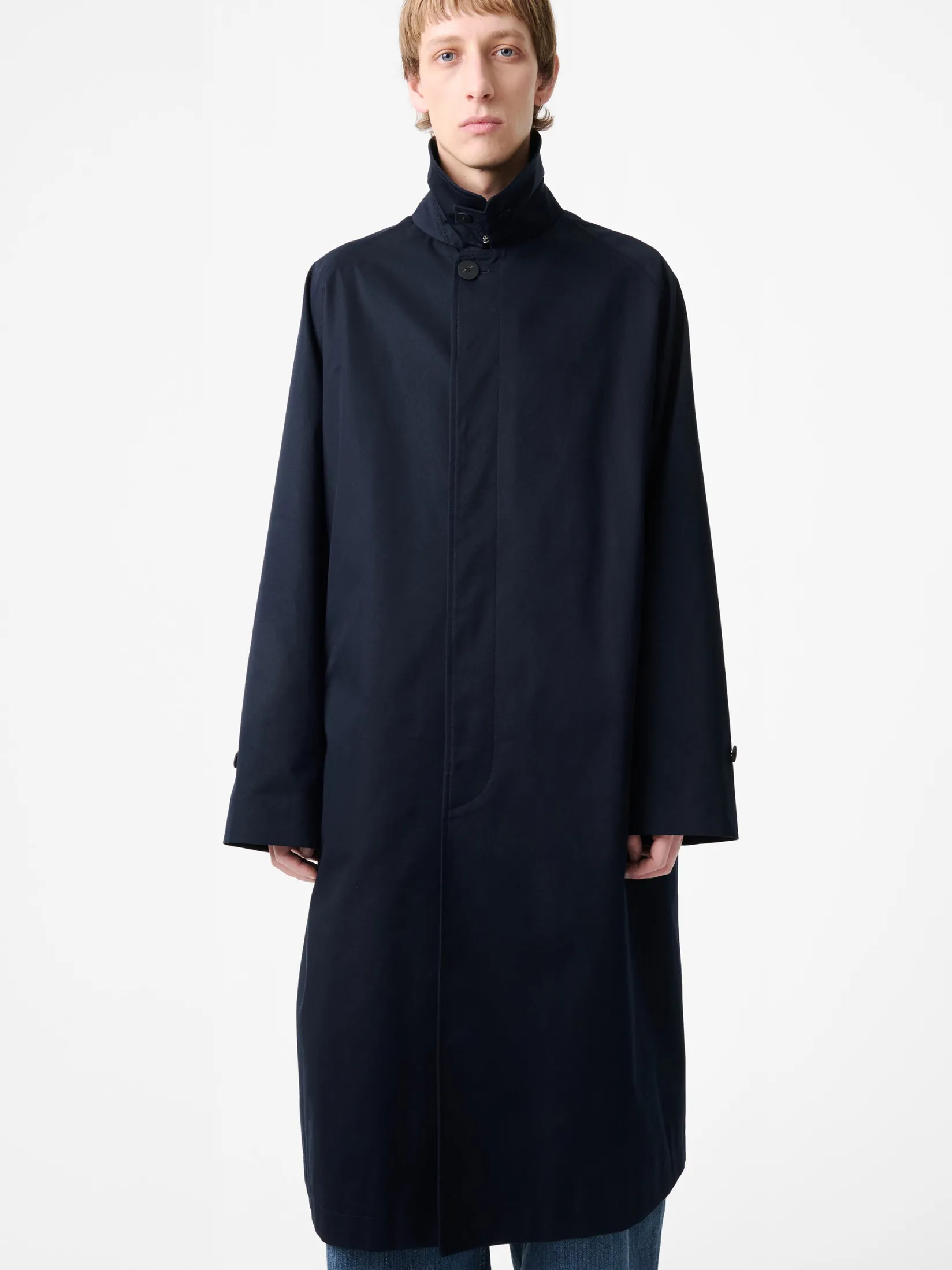 New Studio Nicholson Crowe Coat Darkest Navy