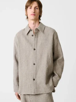 Outlet Studio Nicholson Deck Wool Shirt Feather