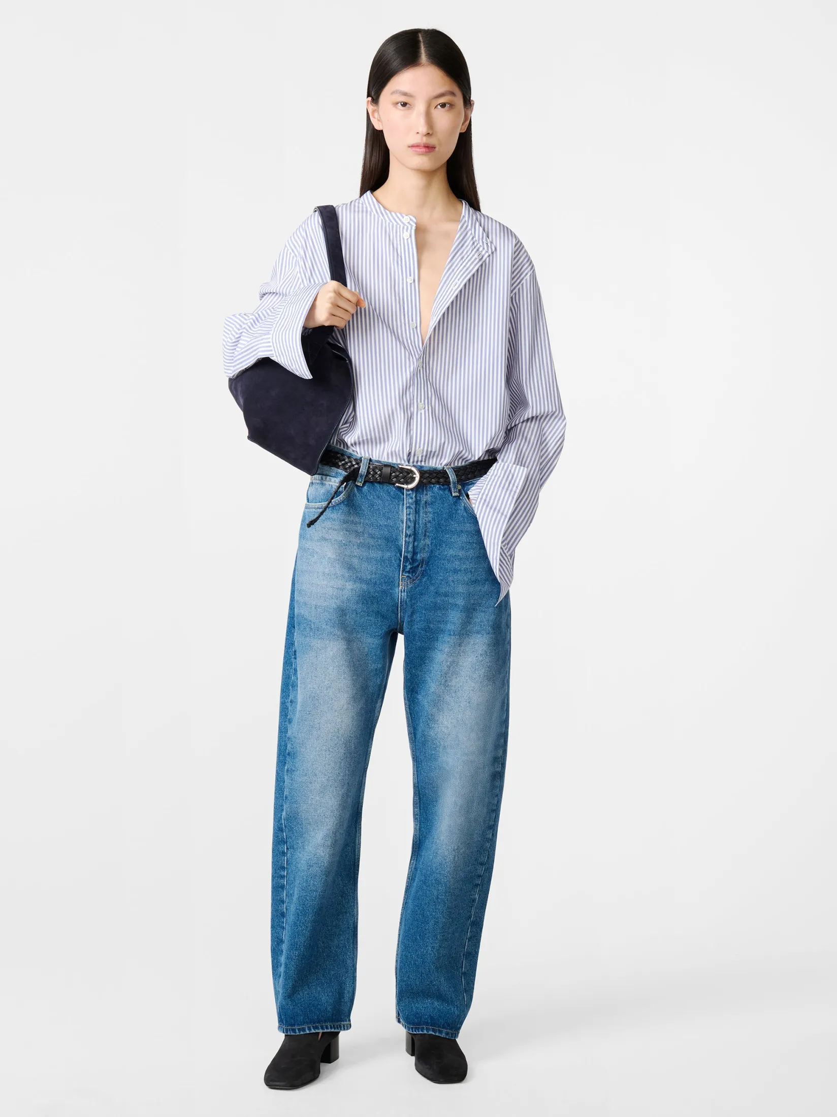 New Studio Nicholson Denjo Denim Pant Worn Wash Indigo