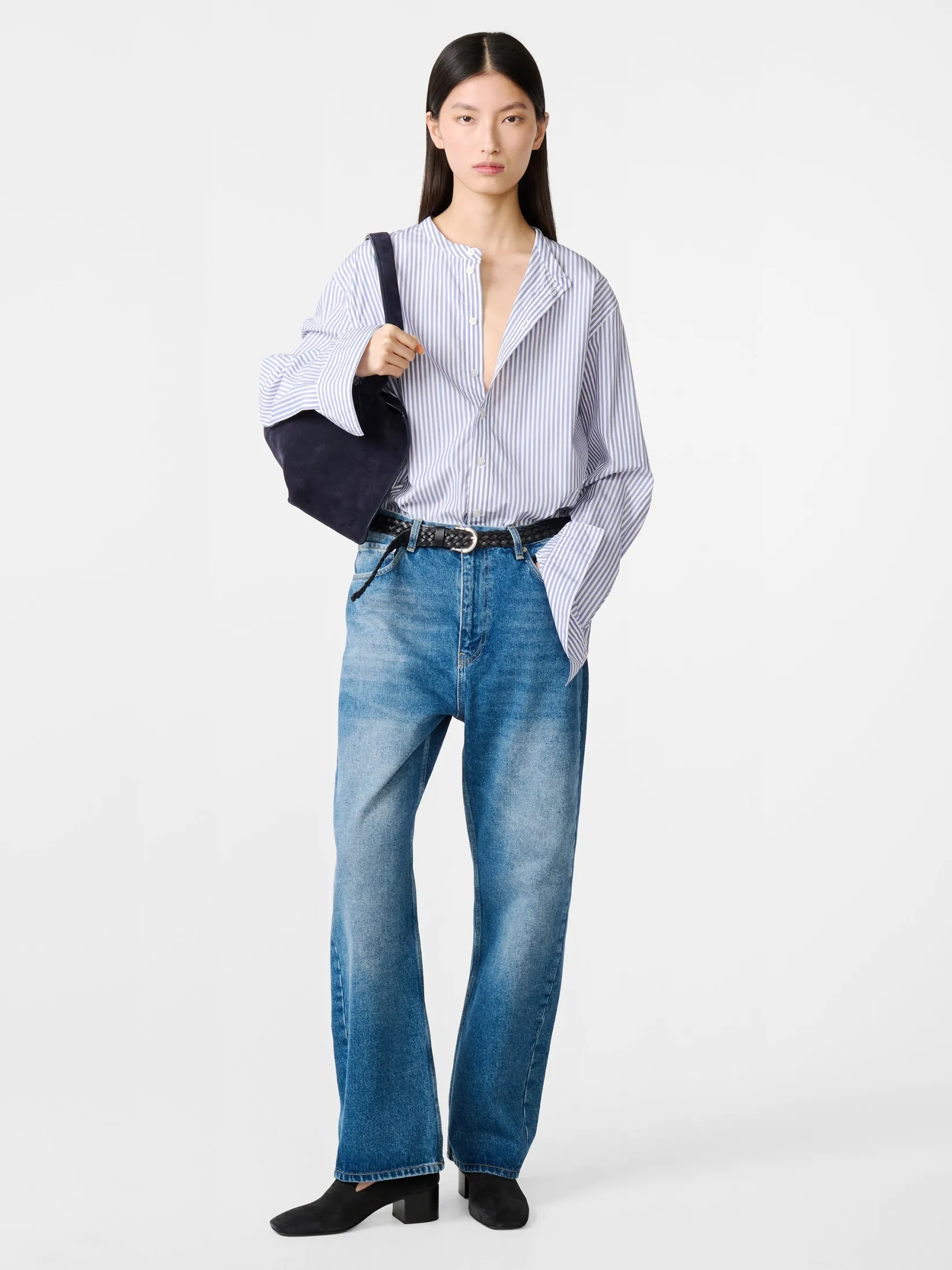 New Studio Nicholson Denjo Denim Pant Worn Wash Indigo